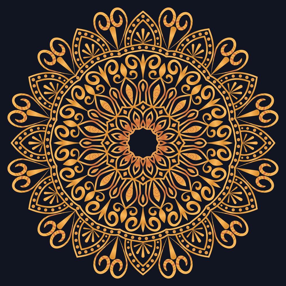 Decorative elements luxury ornament pattern gradient mandala design vector