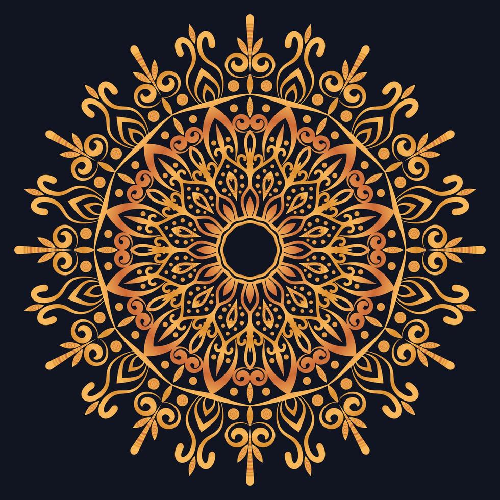 Decorative elements luxury ornament pattern gradient mandala design vector