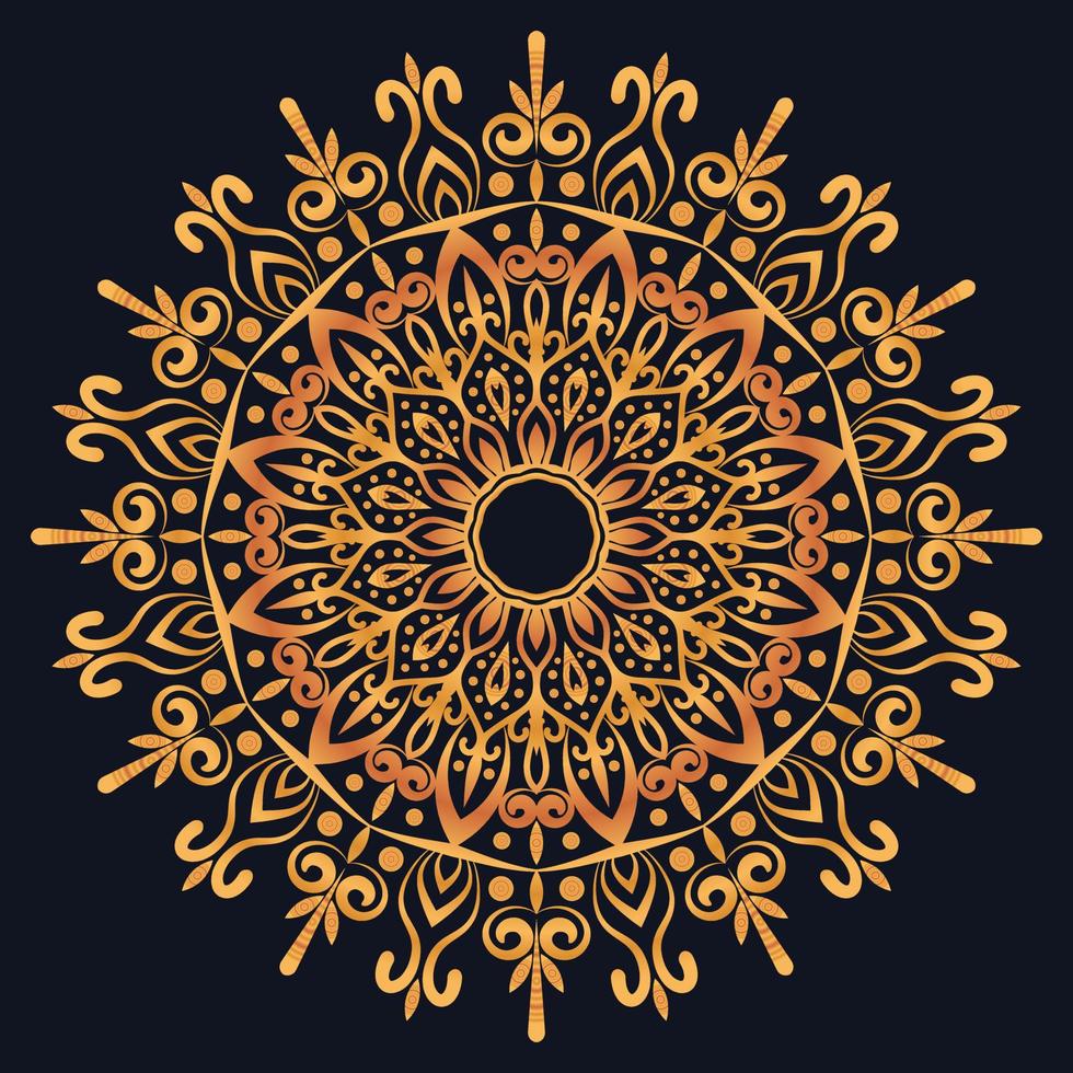 Decorative elements luxury ornament pattern gradient mandala design vector