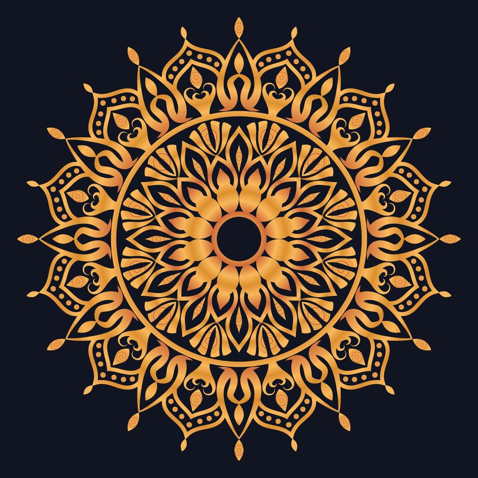 Decorative elements luxury ornament pattern gradient mandala design vector