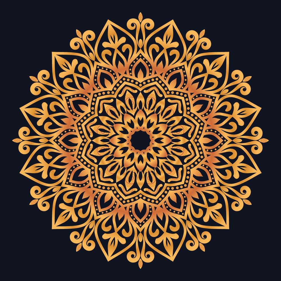 Decorative elements luxury ornament pattern gradient mandala design vector