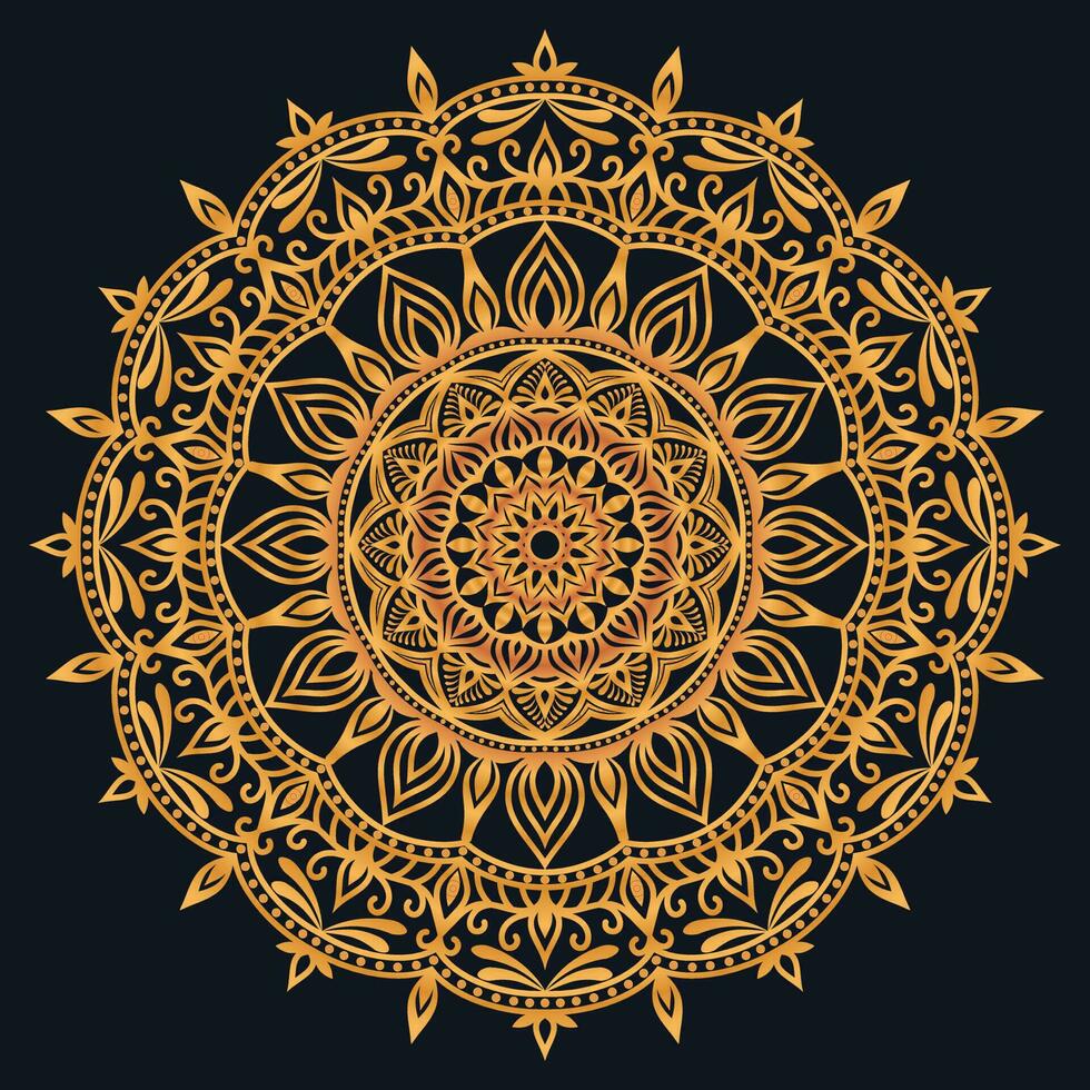 Decorative elements luxury ornament pattern gradient mandala design vector
