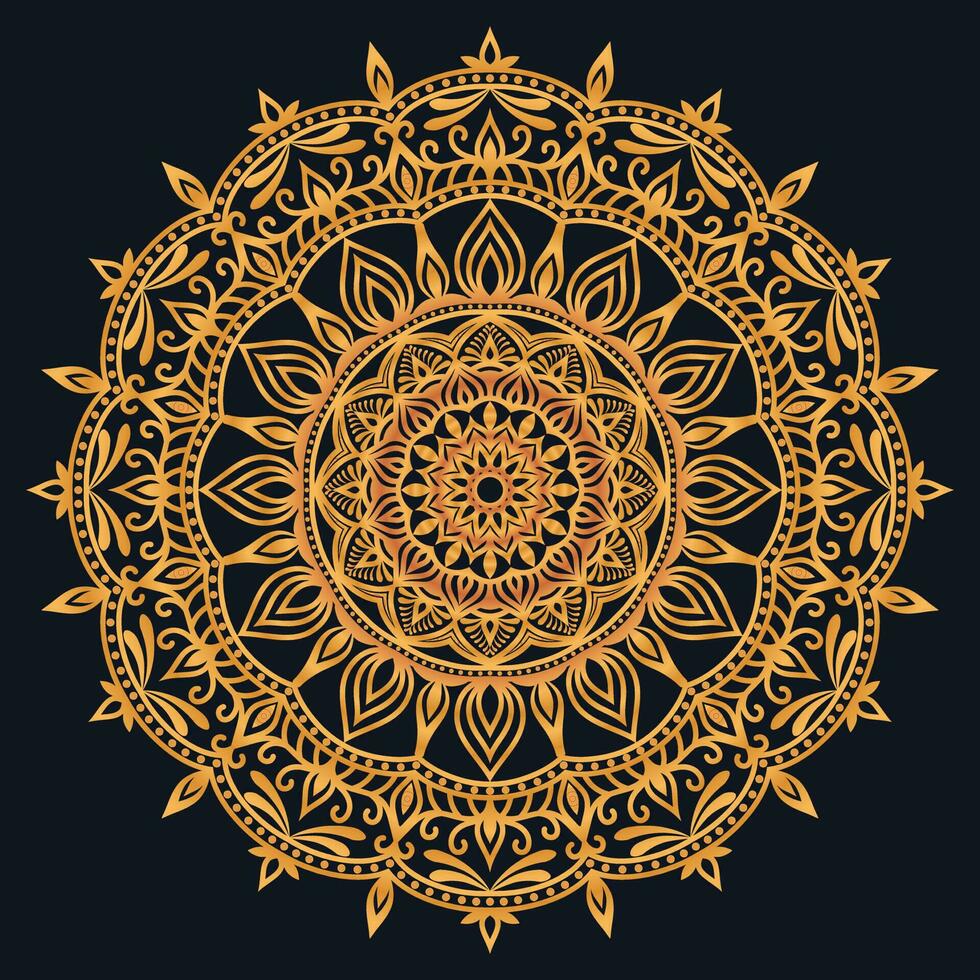 Decorative elements luxury ornament pattern gradient mandala design vector