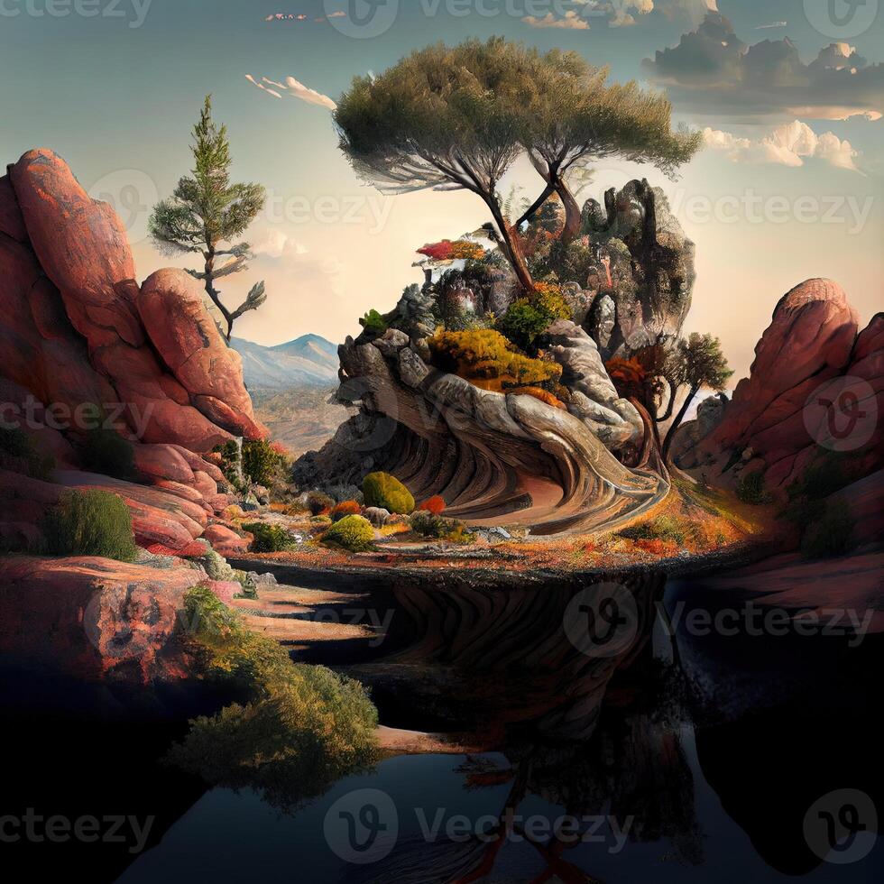 Landscape Abstract Realism Style - photo