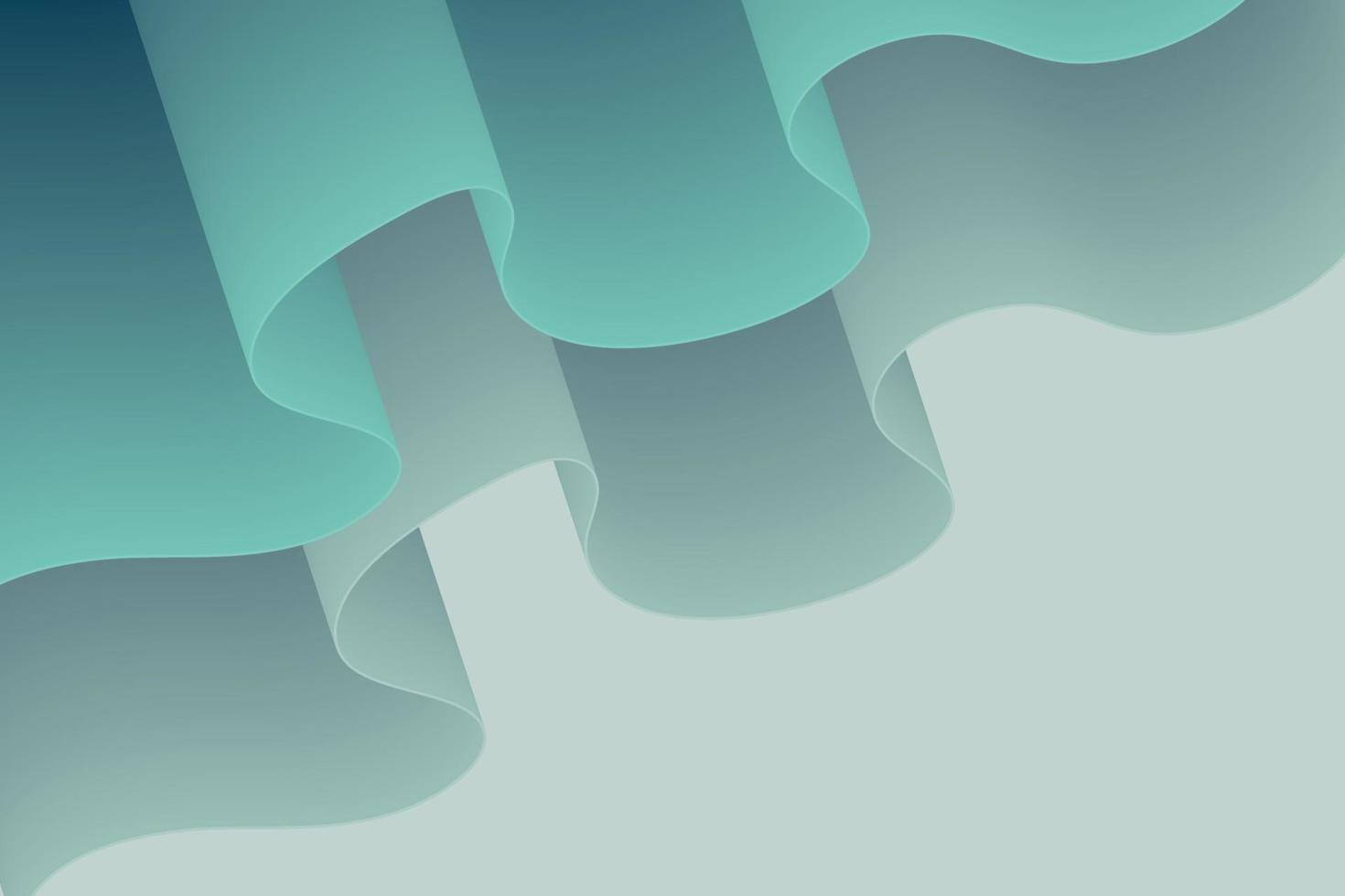 Abstract curved wavy shape illustration design for landing page vector