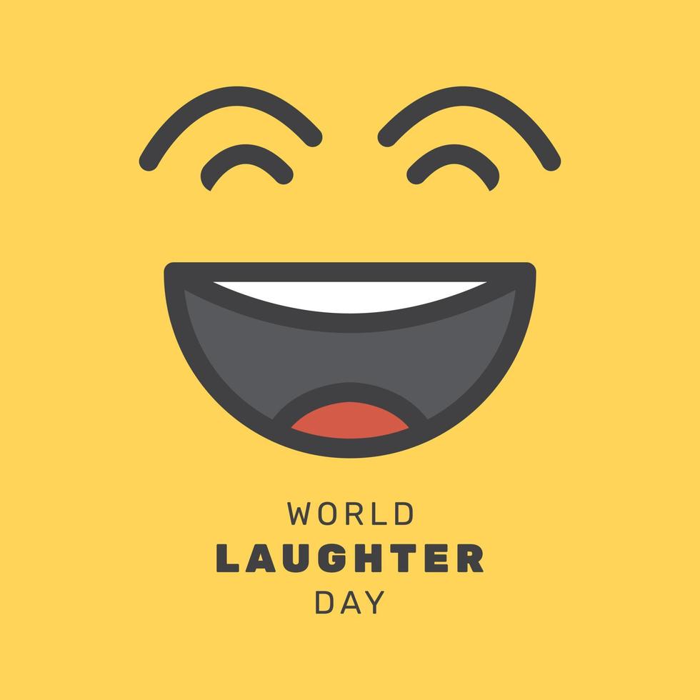 Vector illustration of World Laughter Day poster