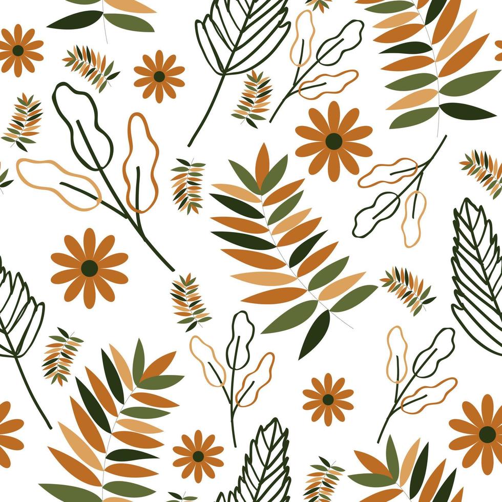 floral seamless pattern for wrapping, poster or fabric vector