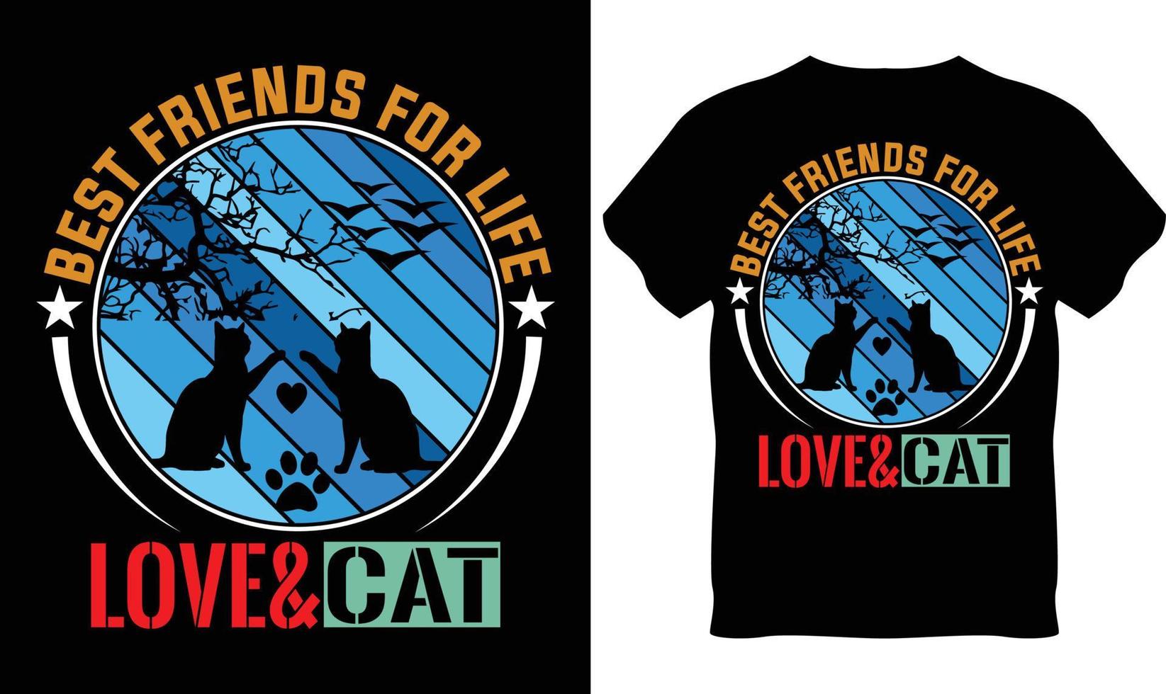 Cat Lover T-Shirt Design vector
