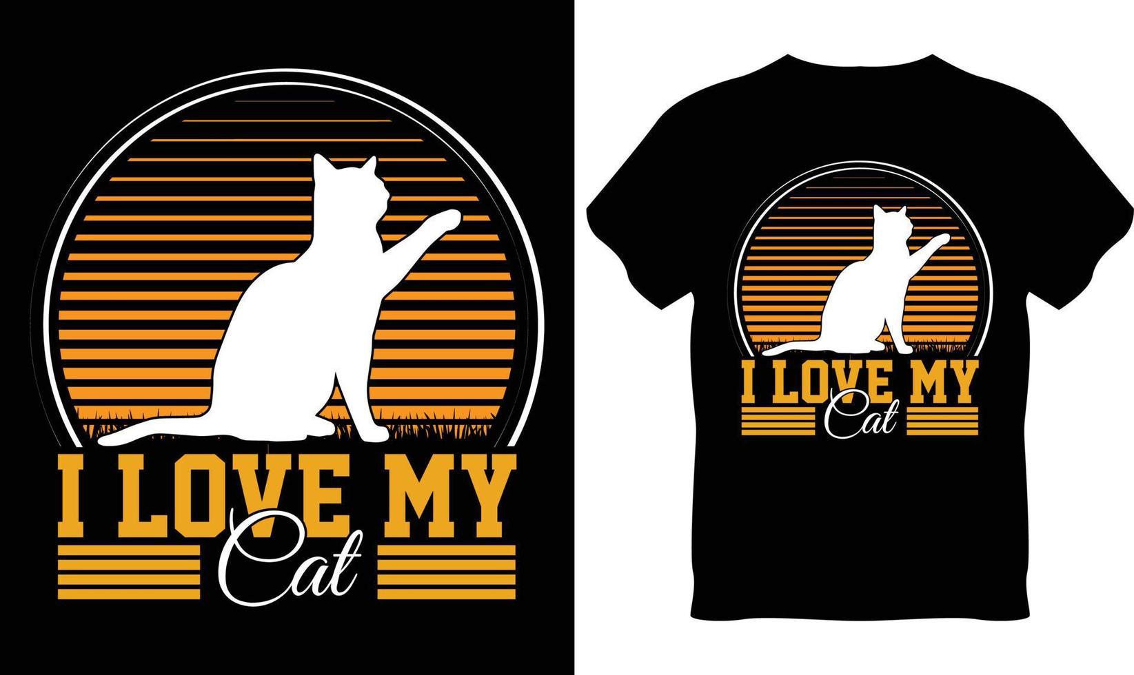 diseño de camiseta amante de los gatos vector