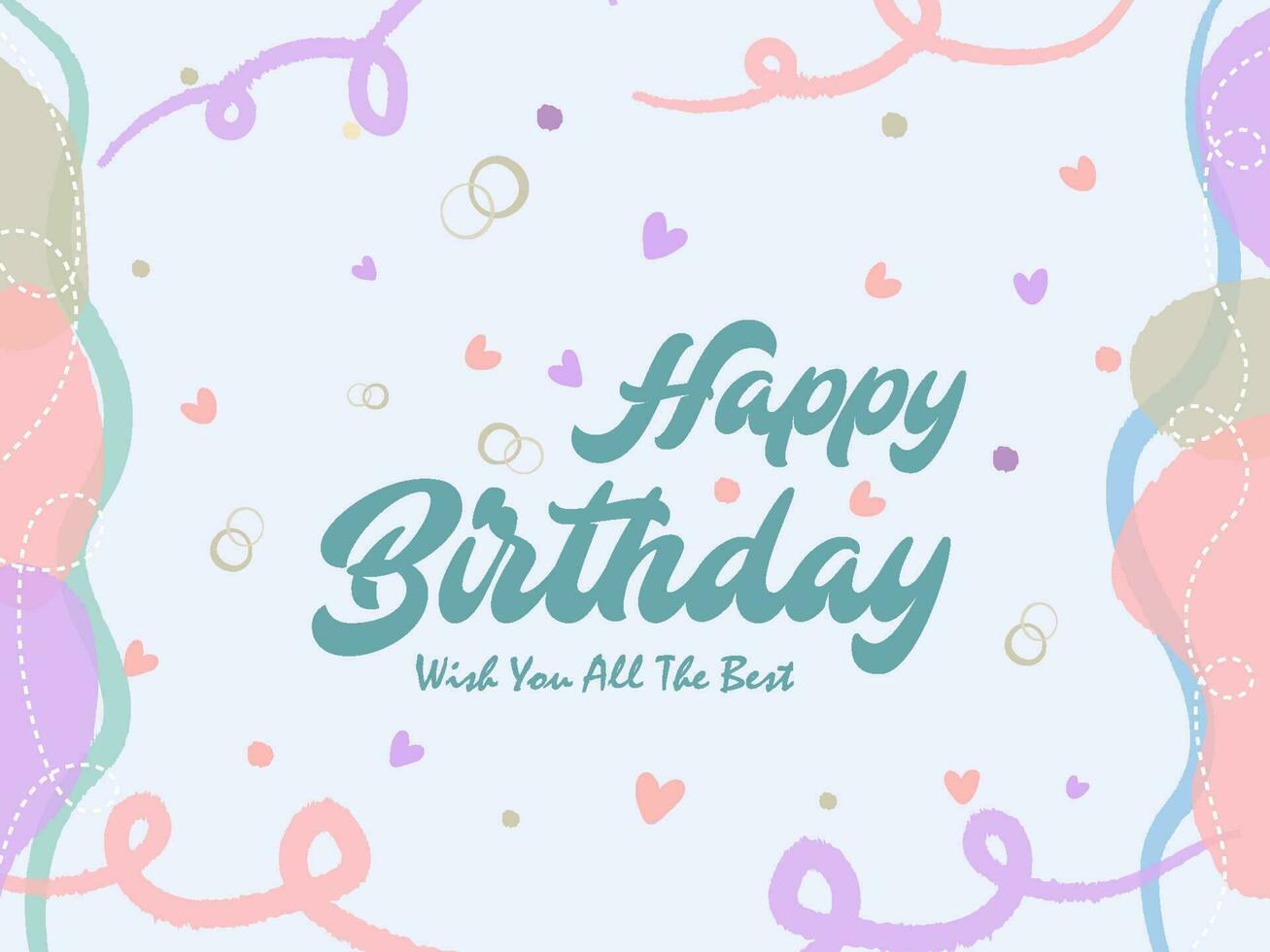 Modern minimalist design birthday card with aesthetic background vector