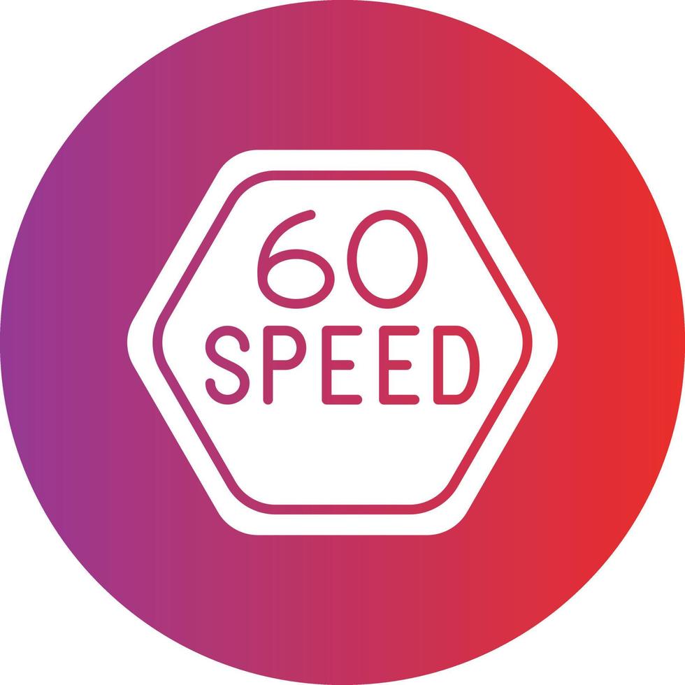 vector diseño 60 60 velocidad límite icono estilo