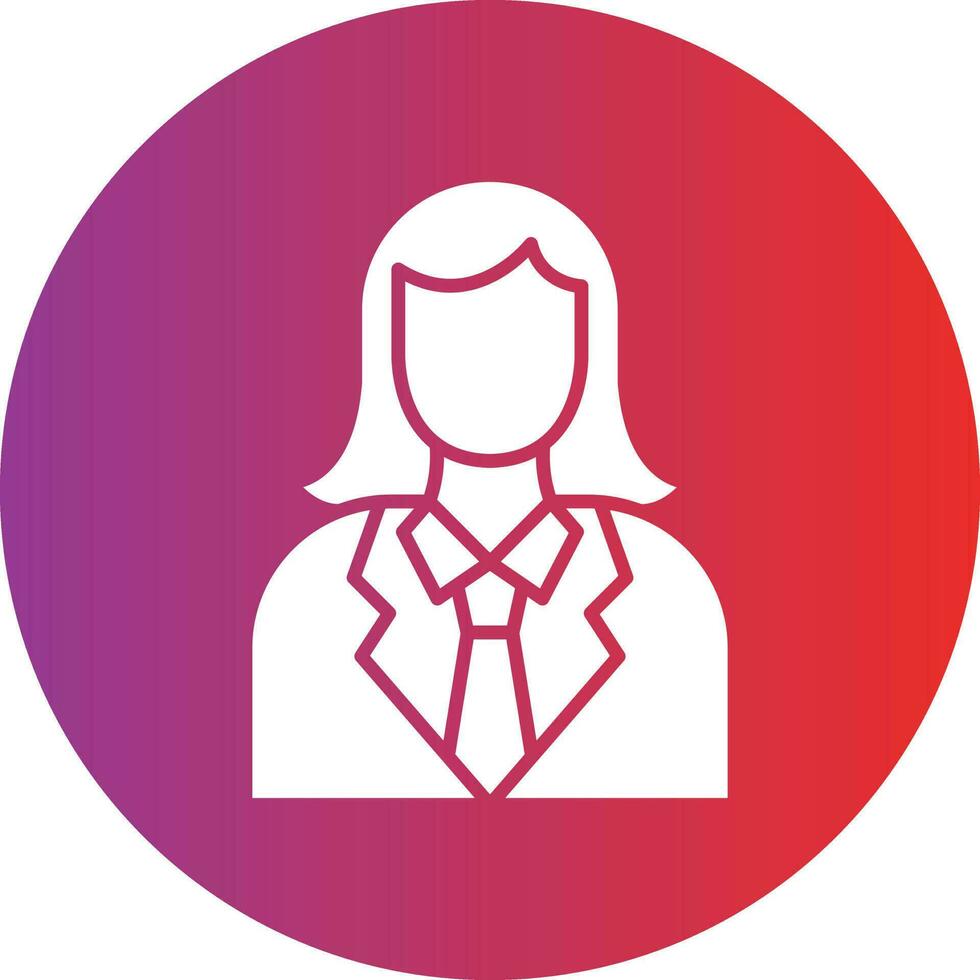 Vector Design Lady Lawyer Icon Style