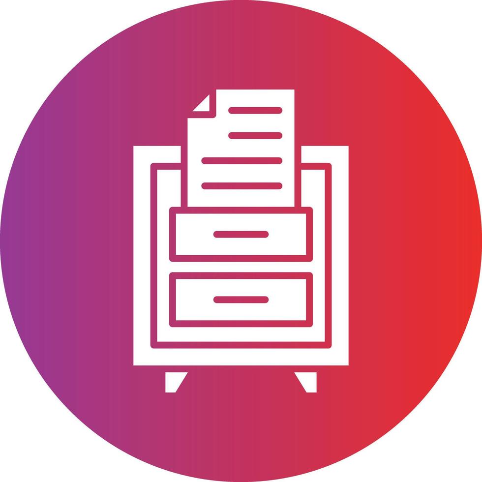 Vector Design File Drawer Icon Style