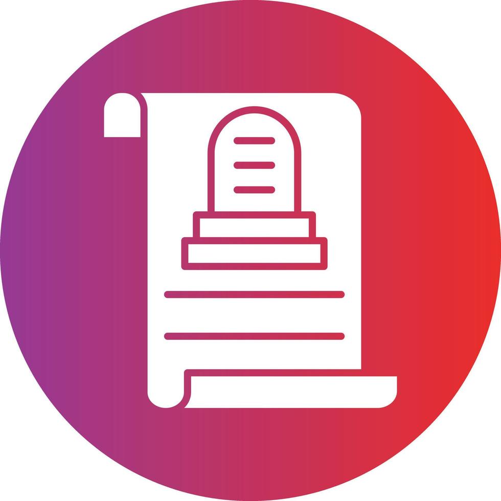 Vector Design Death Certificate Icon Style