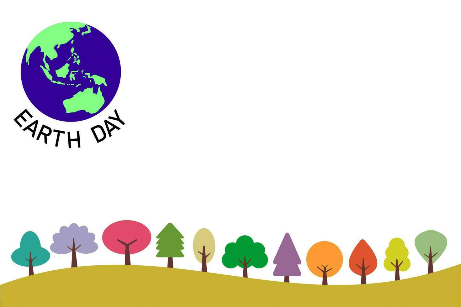 Earth day banner isolated on white backround. vector