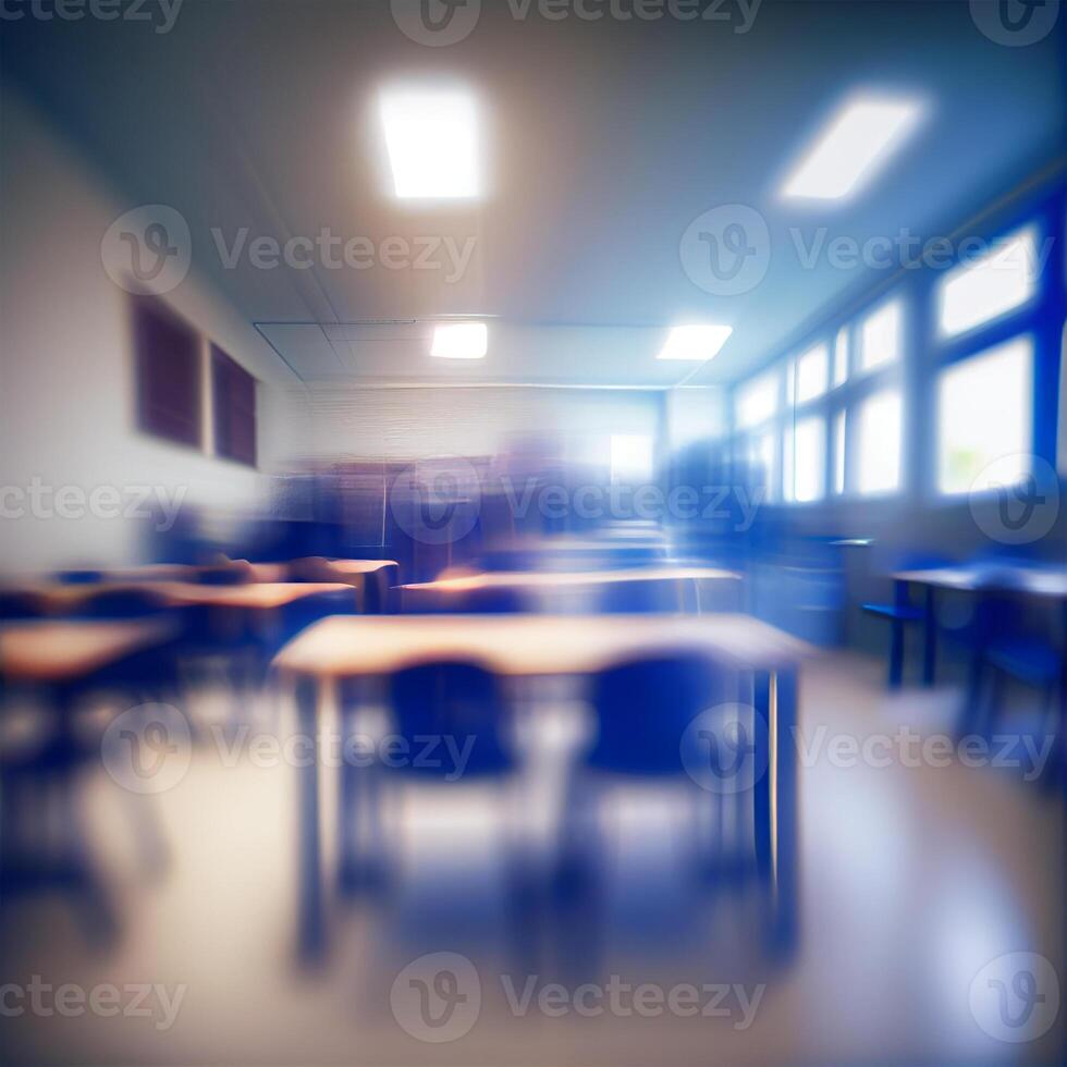 School student blurred light background, template - image photo