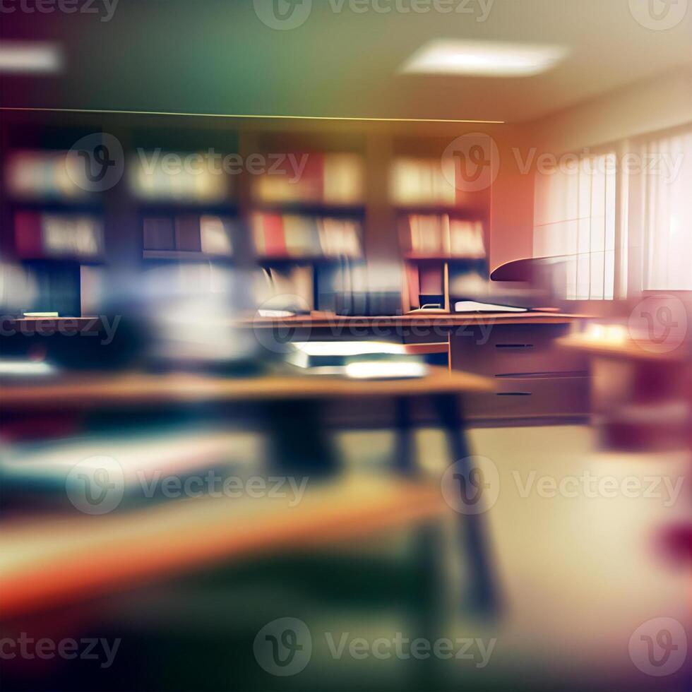 School student blurred light background, template - image photo