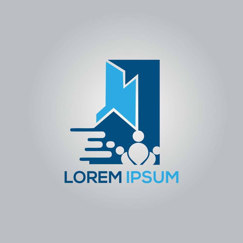 Creative smart house logo vector