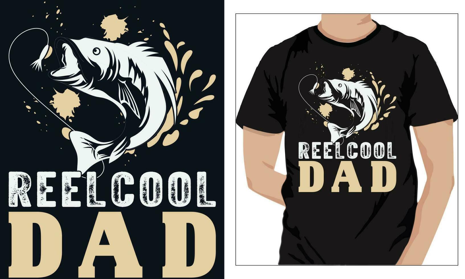 fishing t-shirt design REEL COOL DAD vector