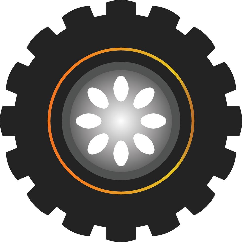Black truck tire vector design template