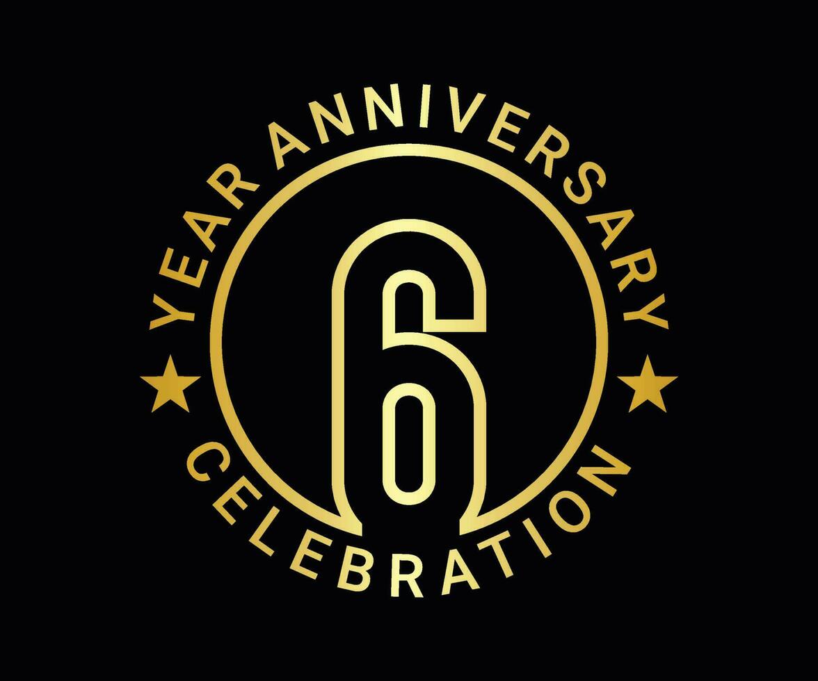 The ordinal number anniversary set is set in gold on a black background for a festive moment vector