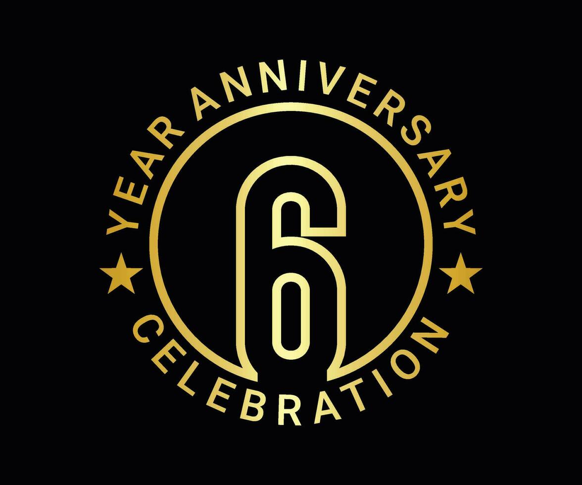 The ordinal number anniversary set is set in gold on a black background for a festive moment vector