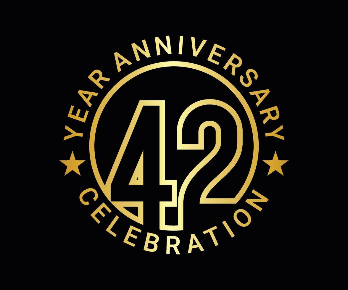 The ordinal number anniversary set is set in gold on a black background for a festive moment vector