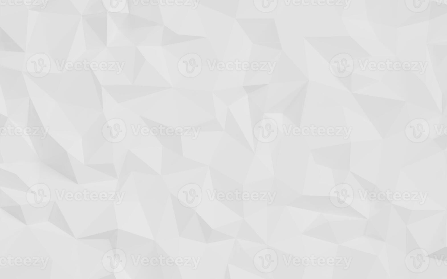 Abstract geometric white and gray color background, polygon, low poly pattern. 3D render illustration. photo