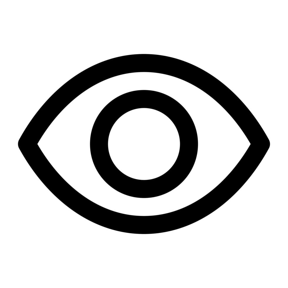 eye correction of user interface outline icon set vector