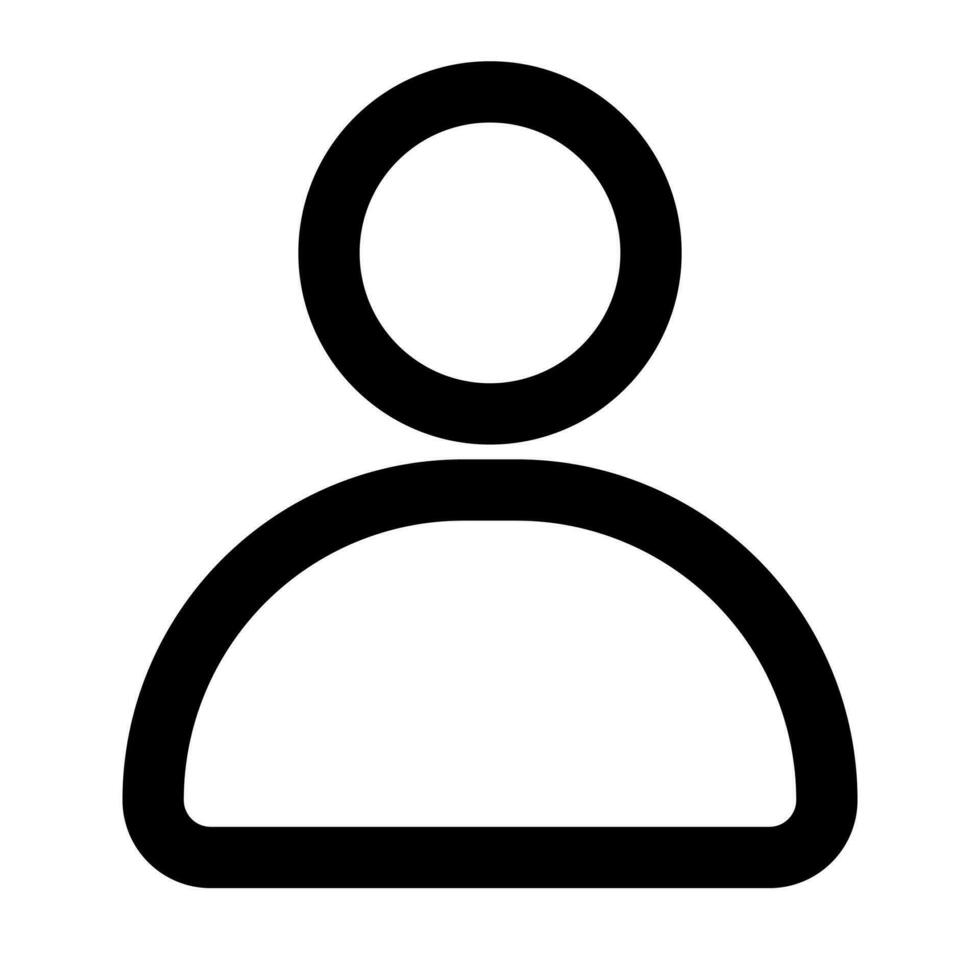 profile of user interface outline icon set vector