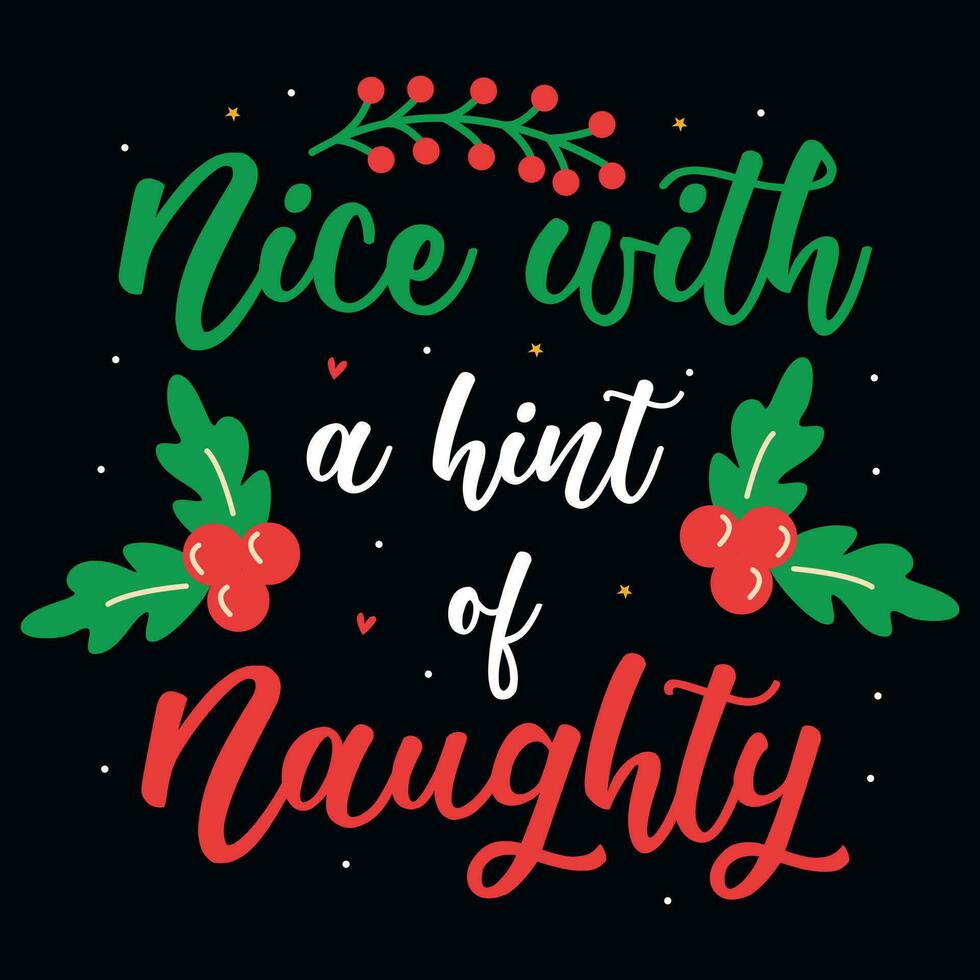 Christmas typography tshirt design vector