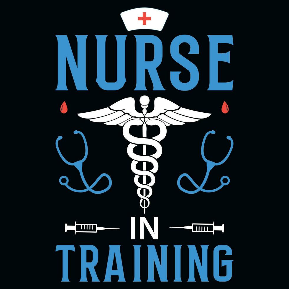 Nurse typographic tshirt design vector