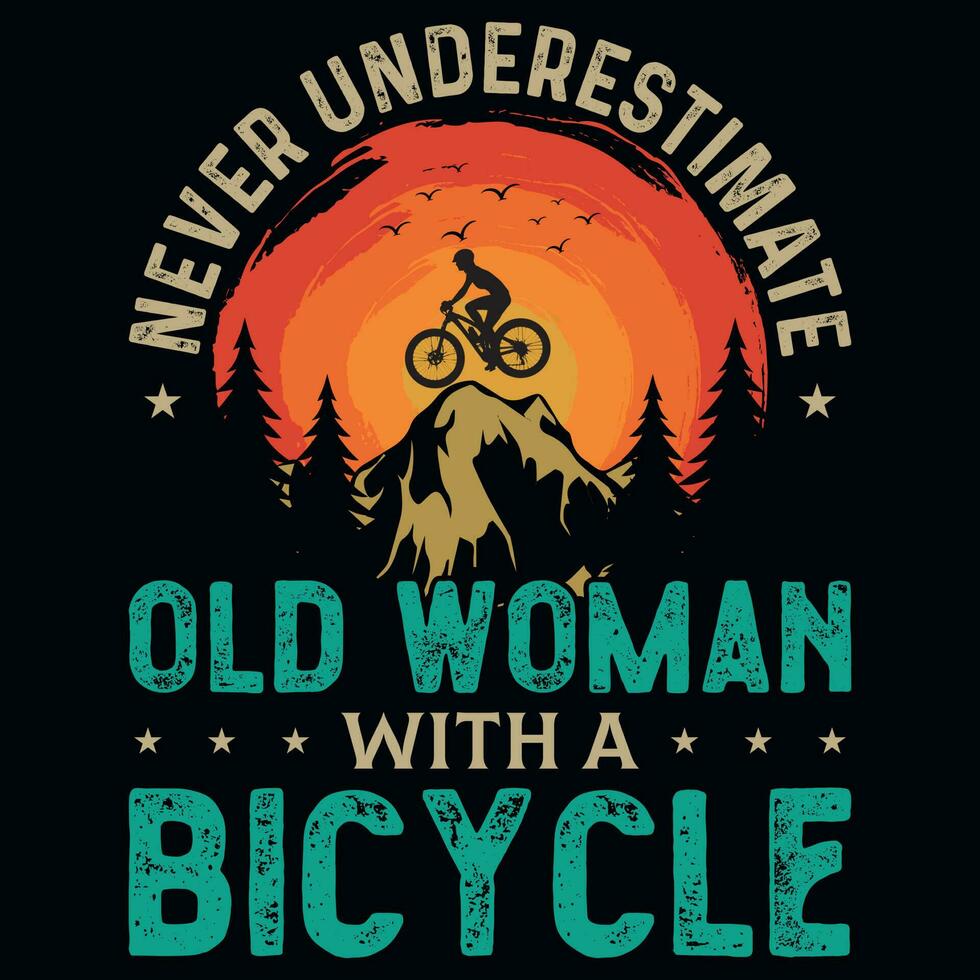 Mountain biking graphics tshirt design vector