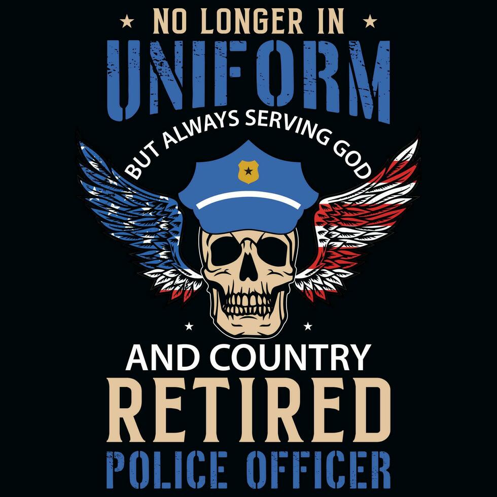 Police officers tshirt design vector