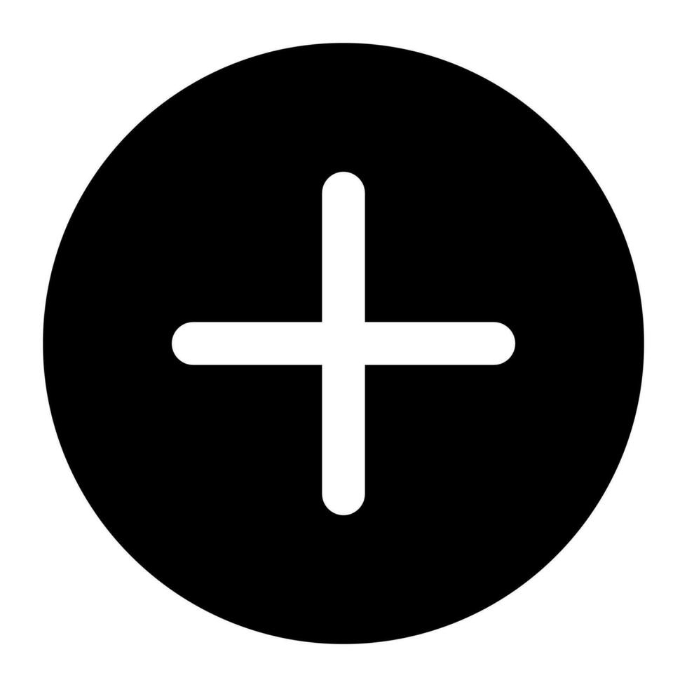 add of user interface solid icon set vector