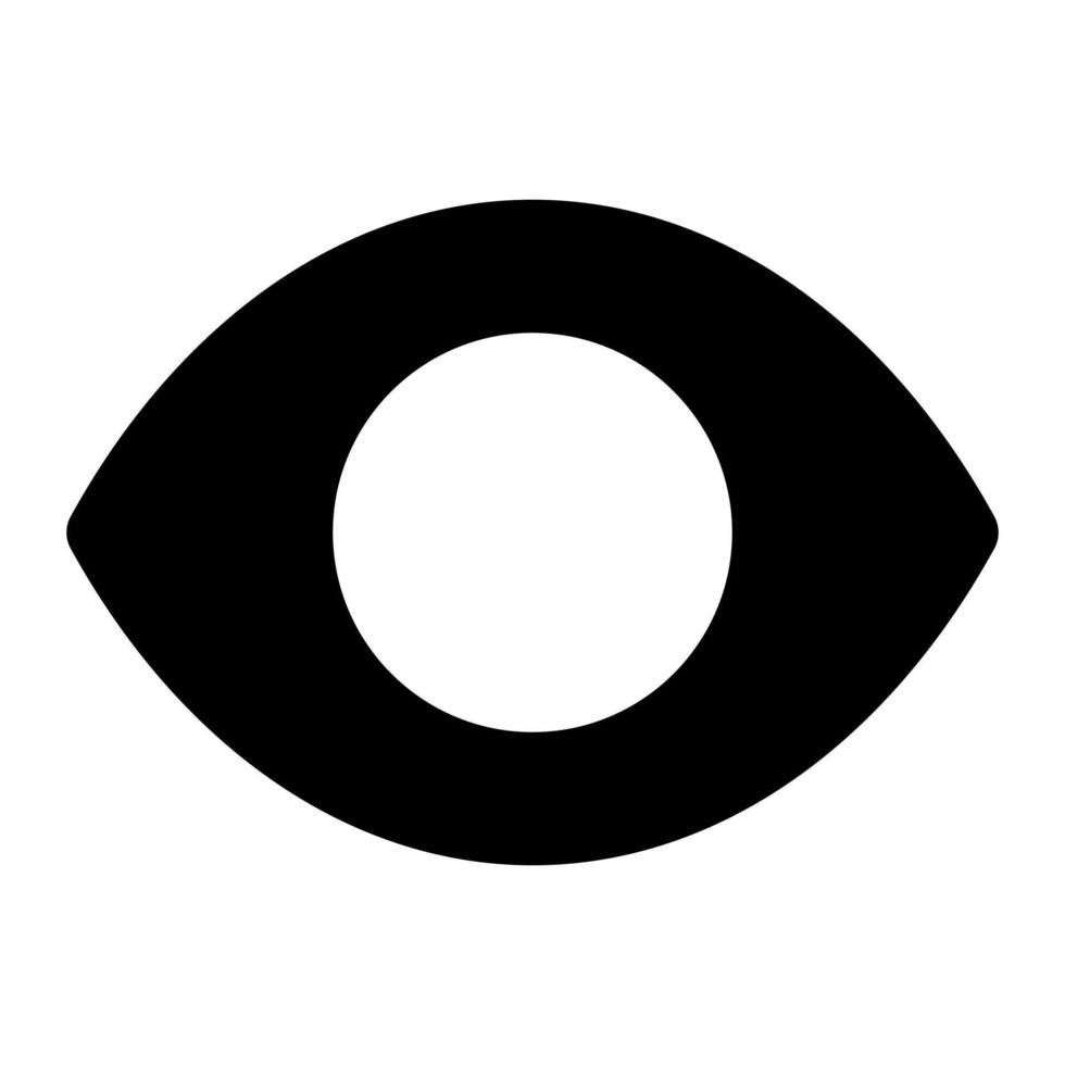 eye correction of user interface solid icon set vector