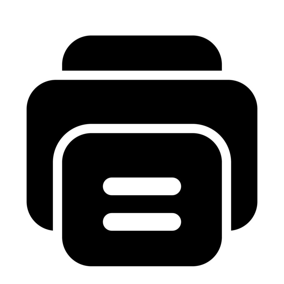 printing of user interface solid icon set vector