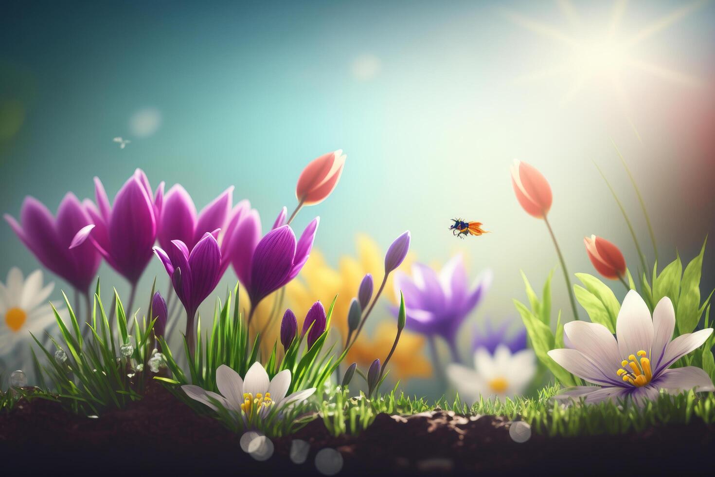 Natural flower background with copy space. Illustration photo