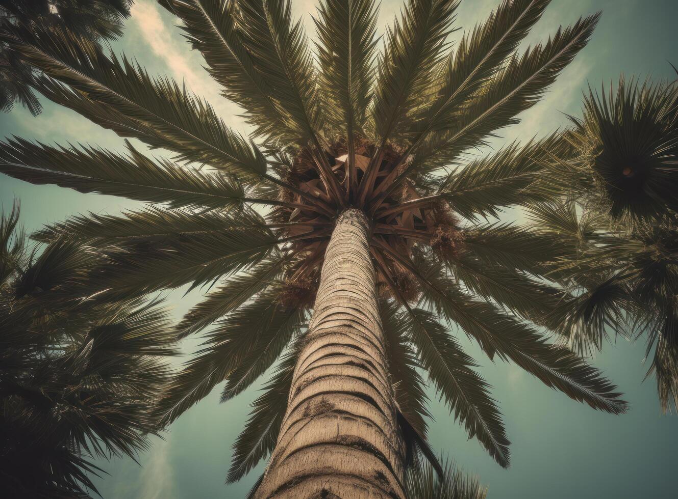 Tropical palm background. Illustration photo