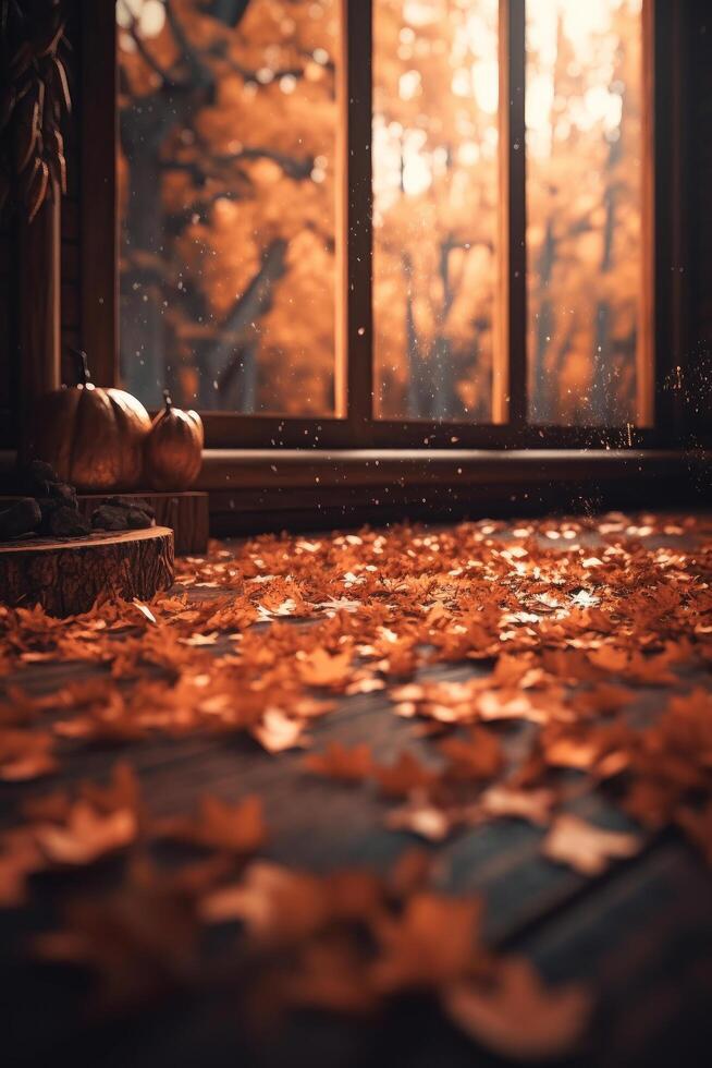 Magic autumn fall background. Illustration photo
