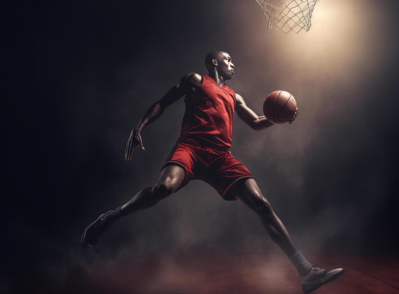 baloncesto jugador. ilustración ai generativo foto