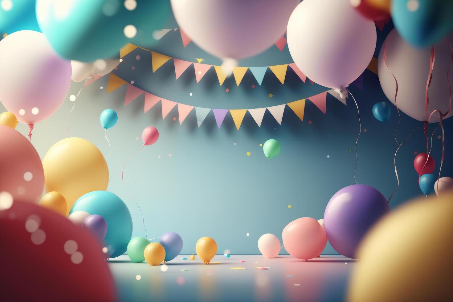 Birthday Party Balloon Background. Illustration photo
