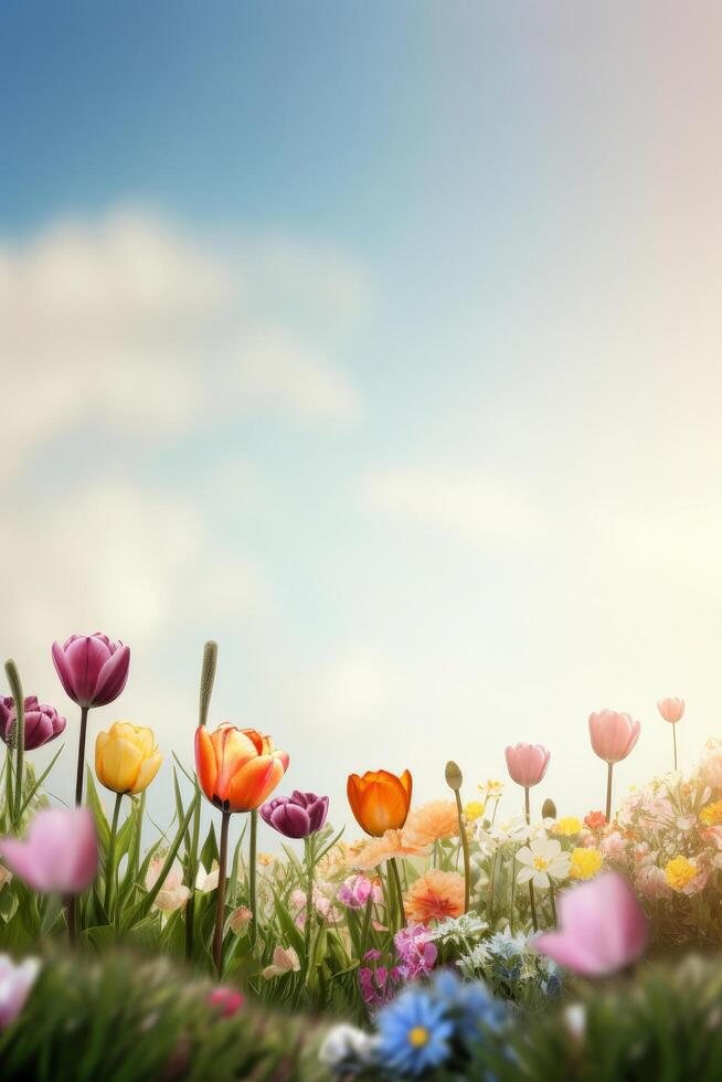 Natural flower background with copy space. Illustration photo