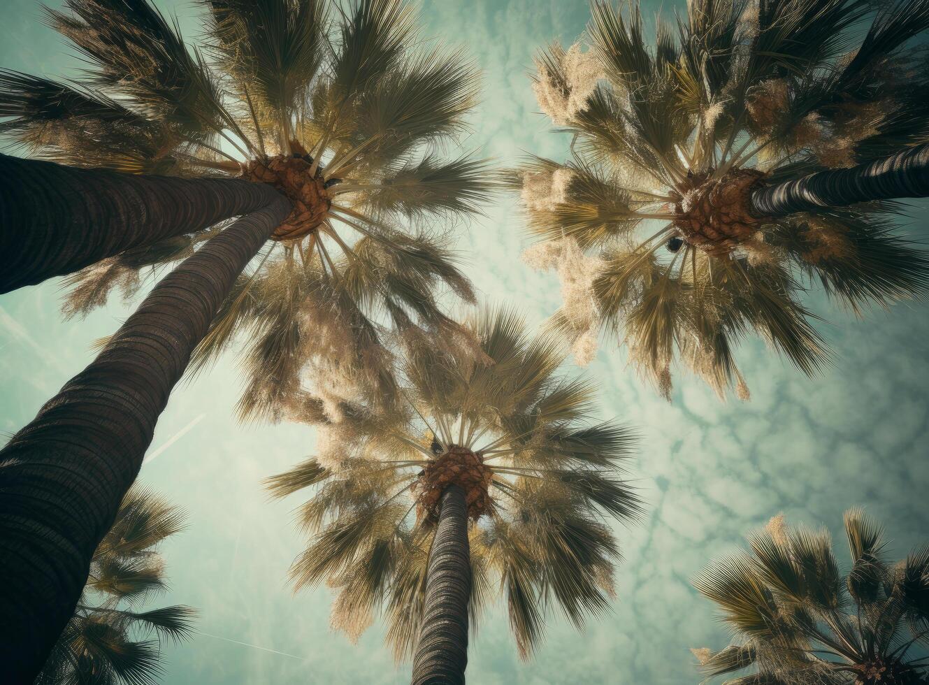 tropical palma antecedentes. ilustración ai generativo foto