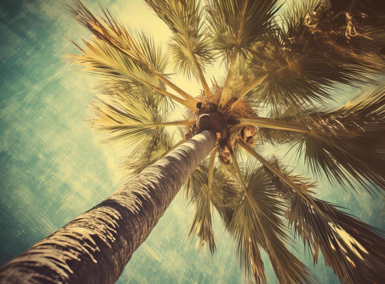 tropical palma antecedentes. ilustración ai generativo foto