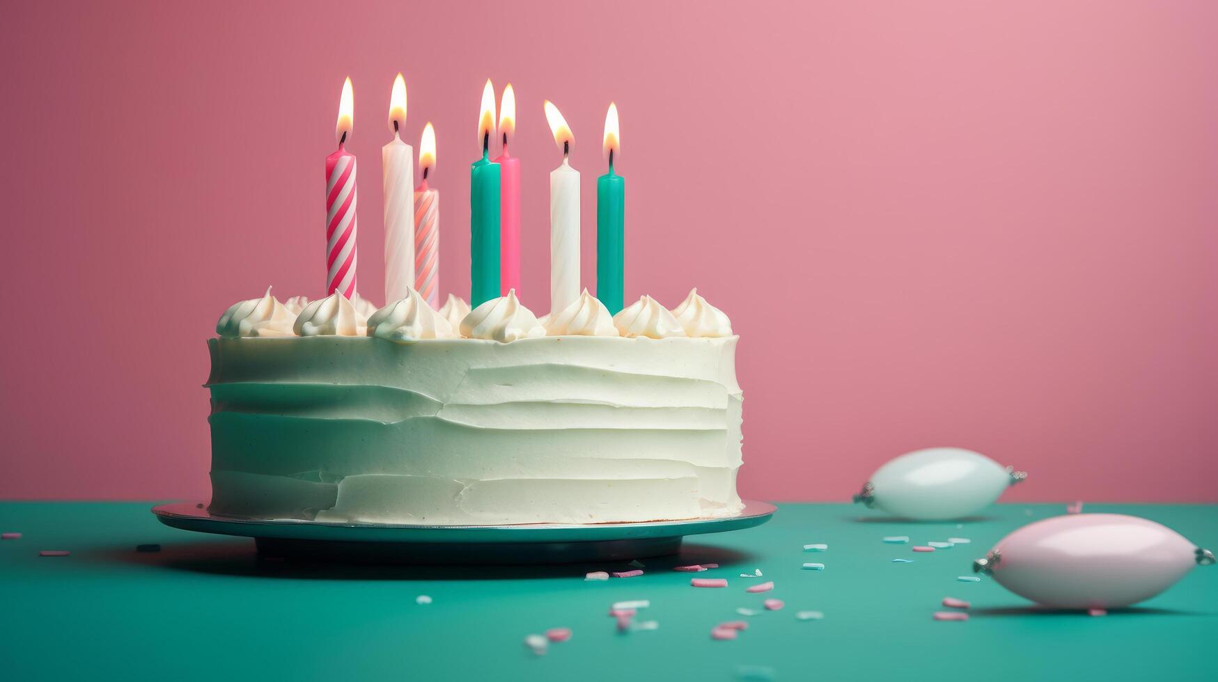 Birthday cake. Illustration photo