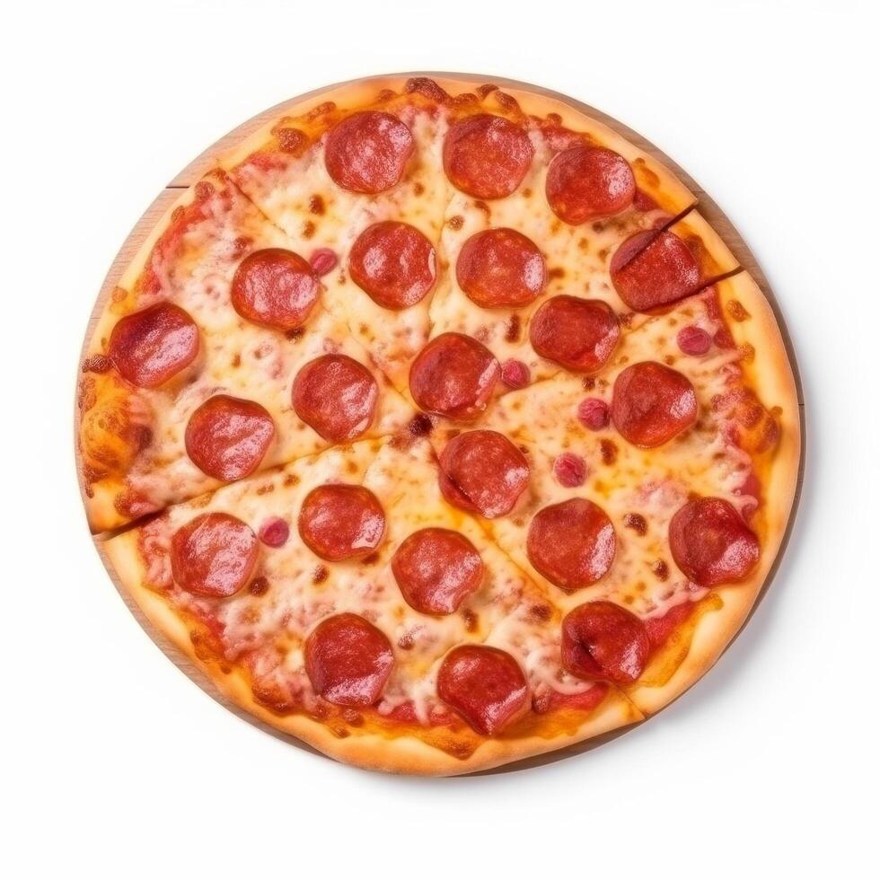 Hot pizza isolated. Illustration photo