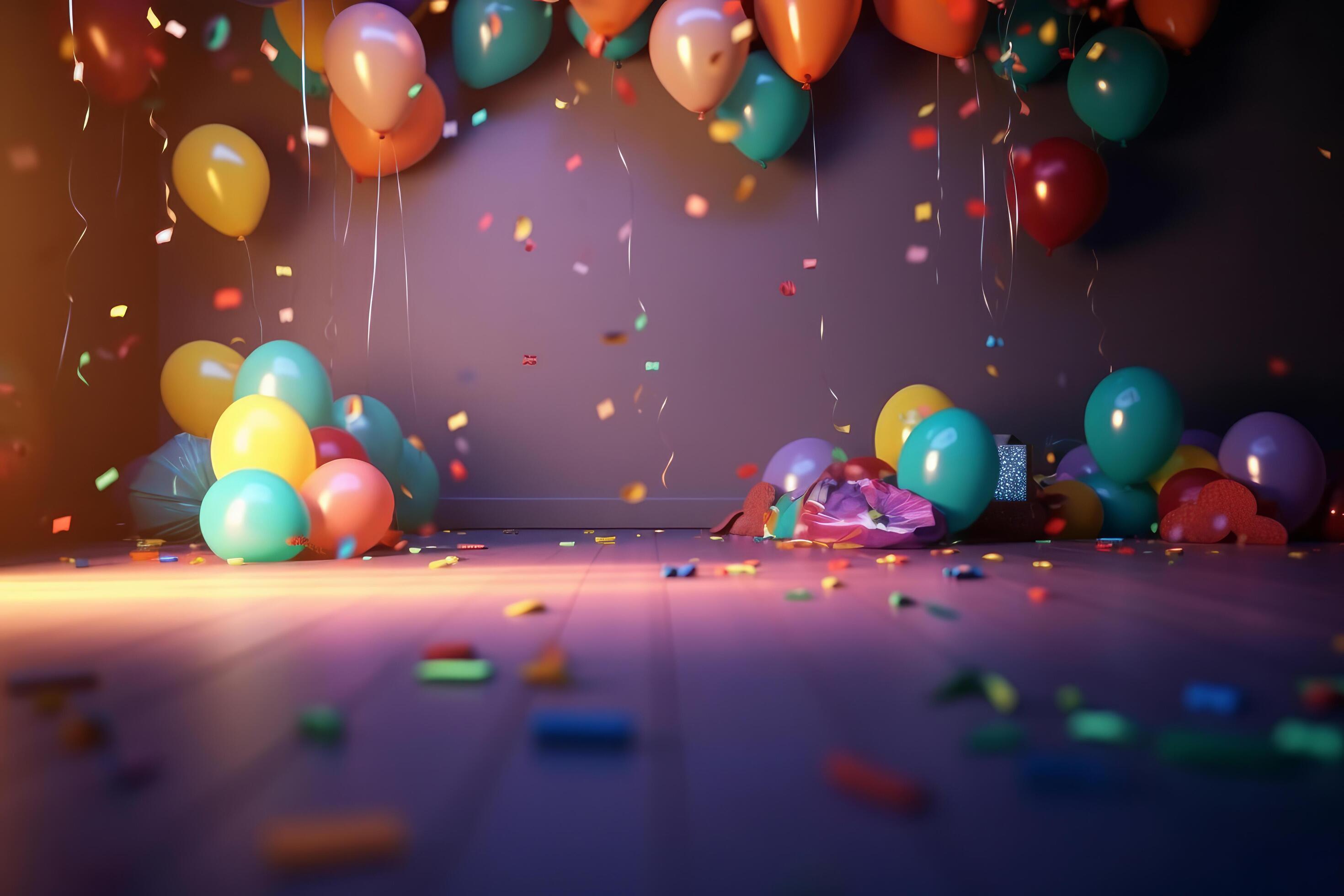 Birthday Party Balloon Background. Illustration 22527962 Stock Photo at