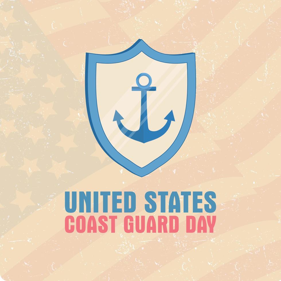 unido estados costa Guardia día. federal fiesta celebrado anualmente en 4 4 agosto, moderno antecedentes vector ilustración para póster, tarjeta y bandera