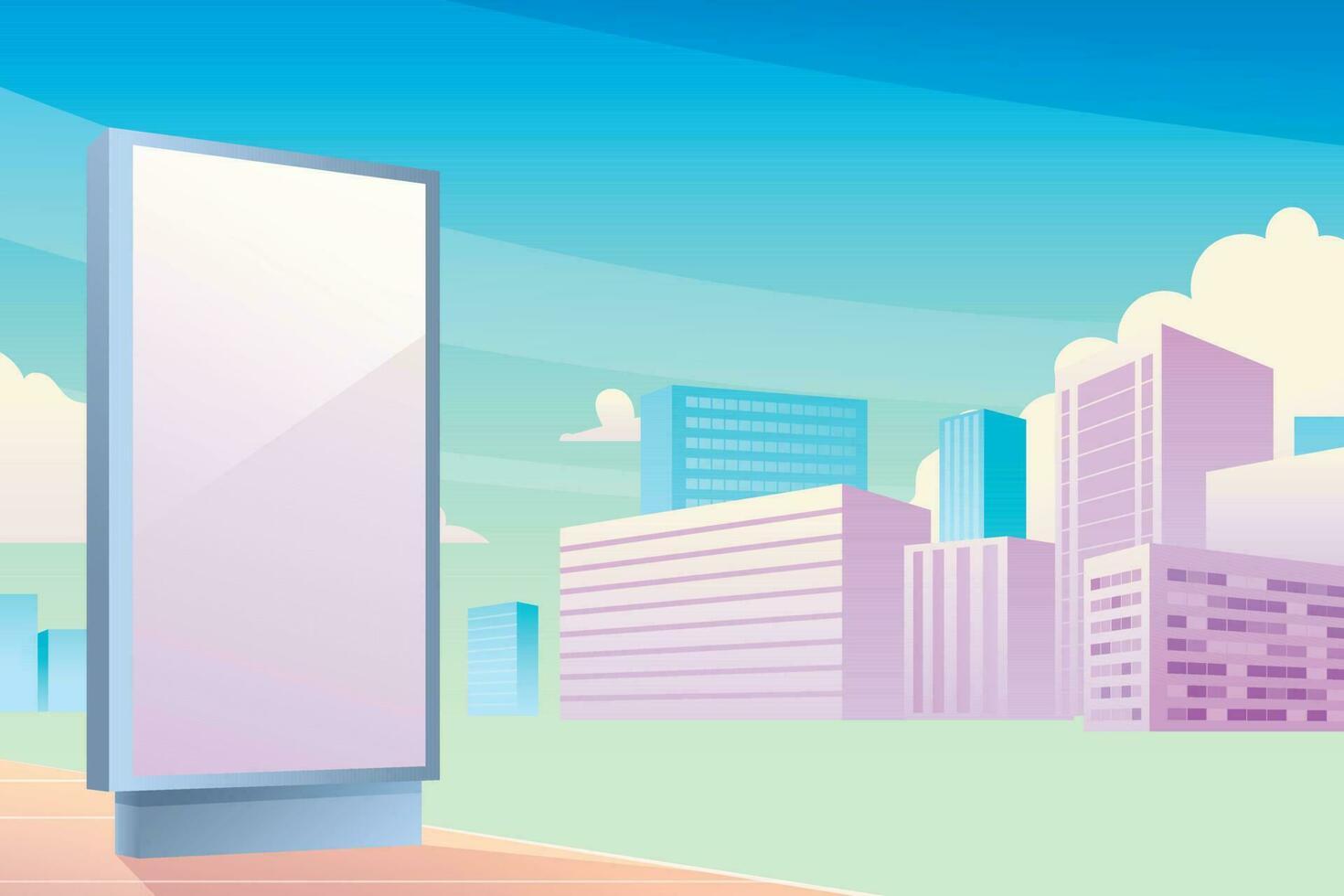 gradient flat digital signage illustration vector